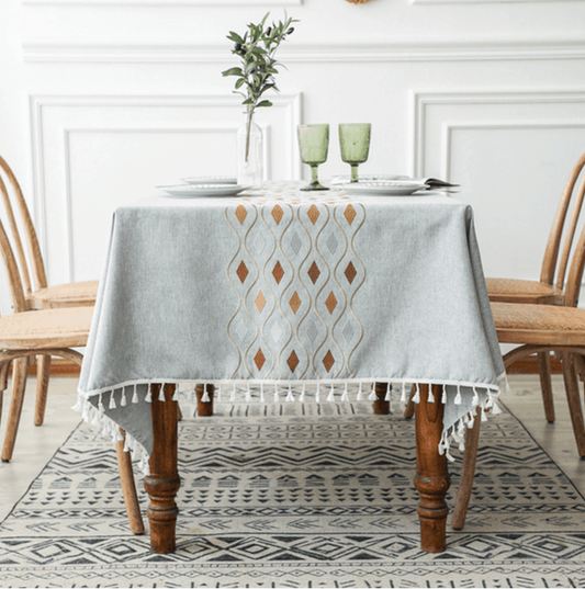 Embroidery Tassel Tablecloth