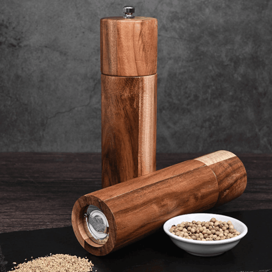 Wooden Salt and Pepper Grinders Set